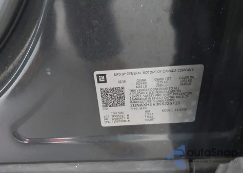 2019 Chevrolet Equinox Ls from USA, damaged, VIN 2GNAXHEV3K6225713